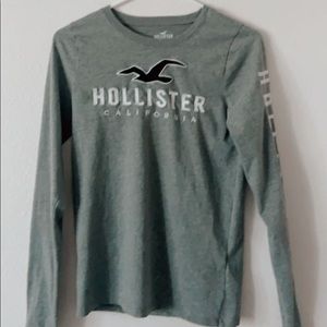 hollister long sleeve grey shirt